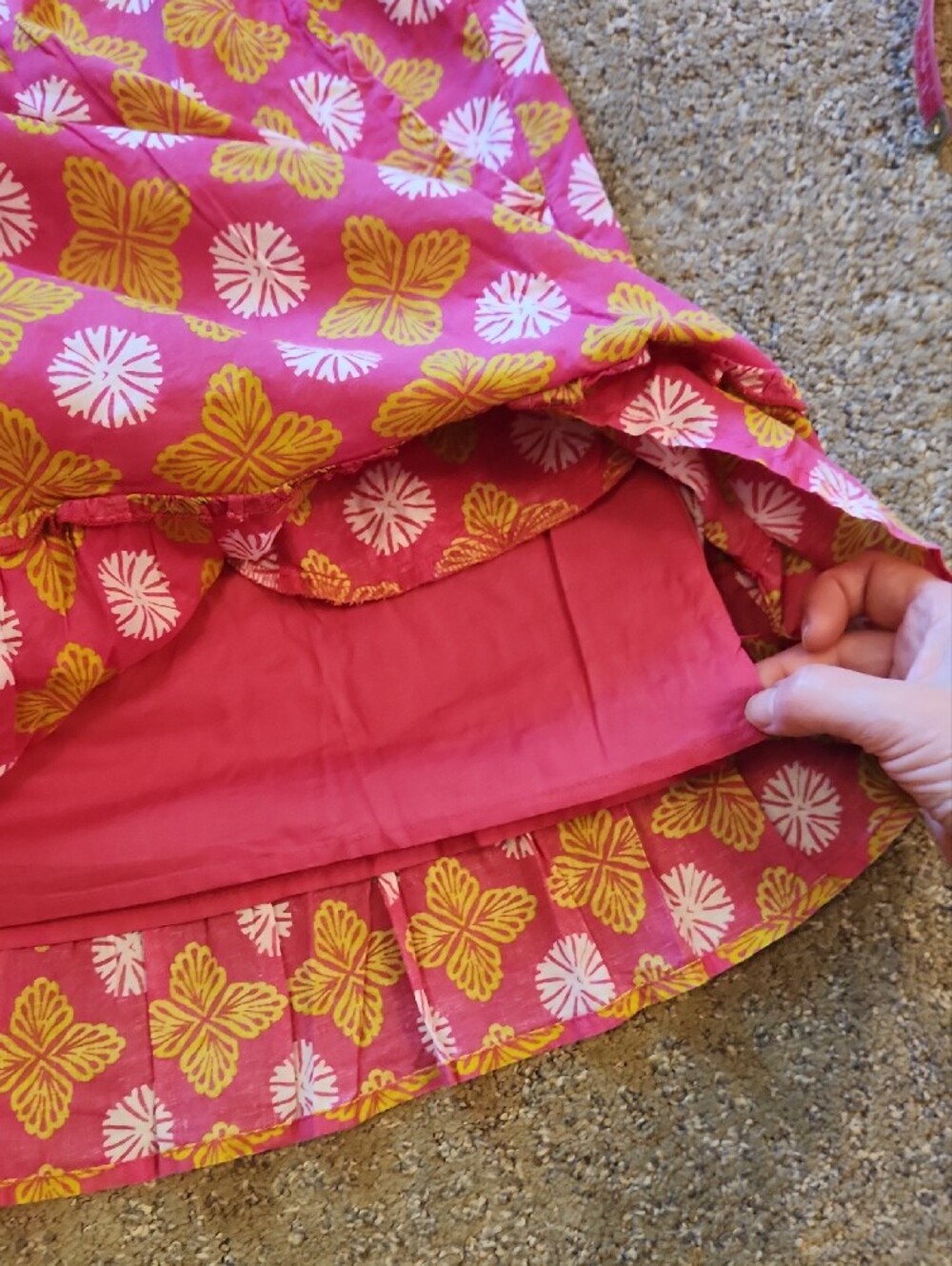 Sigrid Olsen Pink Floral Print Ruffle Mini Skirt - Picture 3 of 6